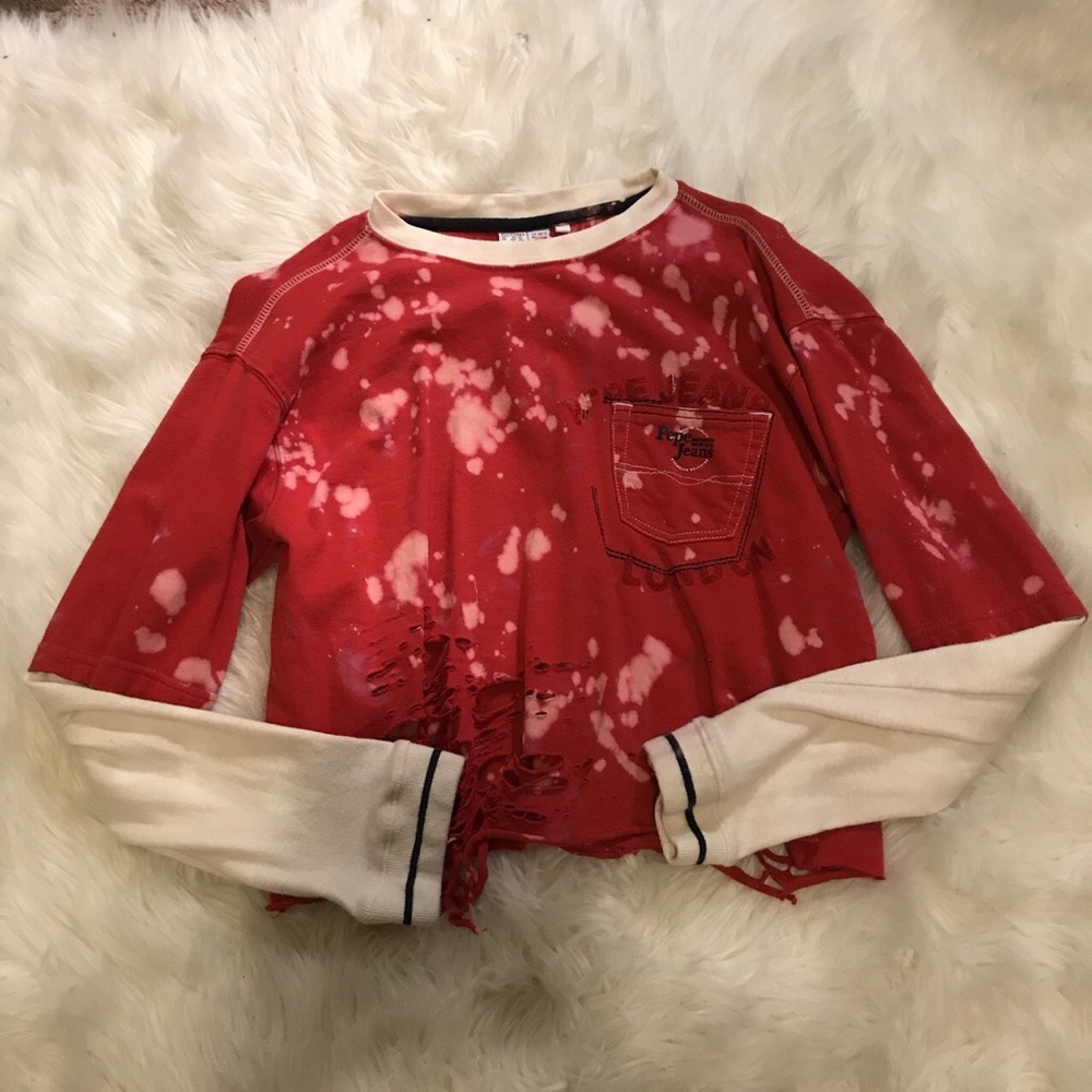 Distressed vintage Pepe Jeans long sleeve